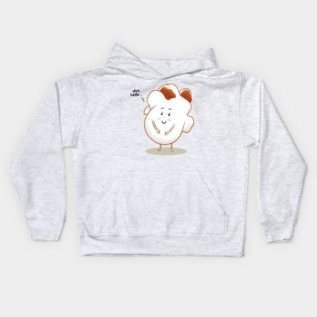 Shy Popcorn Kids Hoodie by Sketchbook ni Abi